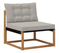 vidaXL Sofá intermedio de Exterior Madera de Acacia Sólida Natural, Muebles de Balcón, Estilo Moderno al Aire Libre, Conjunto de Lounge de Madera Acacia Duradera para Relajación y Confort Versátiles