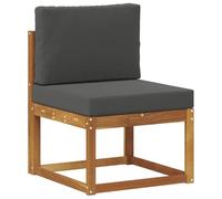 vidaXL Sofá intermedio de Exterior Madera de Acacia Sólida Natural, Muebles de balcón, Madera de Acacia Moderna, diseño Duradero Resistente a la Intemperie, Uso Exterior versátil