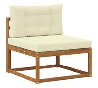 vidaXL Sofá intermedio de Exterior Madera de Acacia Sólida Natural, Muebles Modernos para jardín y balcón, diseño Modular al Aire Libre, seccional Duradero y Flexible.