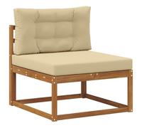 vidaXL Sofá intermedio de Exterior Madera de Acacia Sólida Natural, Muebles Modernos para jardín y balcón, diseño Modular al Aire Libre, seccional Duradero y Flexible.