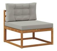 vidaXL Sofá intermedio de Exterior Madera de Acacia Sólida Natural, Muebles Modernos para jardín y balcón, diseño Modular al Aire Libre, seccional Duradero y Flexible.