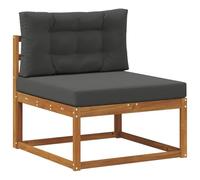 vidaXL Sofá intermedio de Exterior Madera de Acacia Sólida Natural, Muebles Modernos para jardín y balcón, diseño Modular al Aire Libre, seccional Duradero y Flexible.