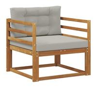 vidaXL Sofá intermedio de Exterior Madera de Acacia Sólida Natural, Sofá Medio de Madera de Acacia, Duradero, Muebles de Exterior Modernos, Asientos de Patio Elegantes