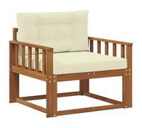 vidaXL Sofá intermedio de Exterior Madera de Acacia Sólida Natural, Sofá Medio de Madera de Acacia, Duradero, Muebles de Exterior Modernos, Asientos de Patio Elegantes