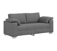 vidaXL Sofá Love Seat Gris Oscuro 140 cm Tela
