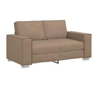 vidaXL Sofá Moderno de Dos Plazas Cappuccino Diseño Elegante Materiales Duraderos para Sala de Estar u Oficina Uso Interior Asiento Cómodo Couch Compacto Tapicería Texturizada