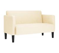 vidaXL Sofá Loveseat Color Crema 109 cm Tejido de Pana, sofá, sofá tapizado, sofá de Dos plazas, sofá Cama, Asientos de Sala de Estar