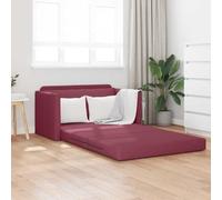 vidaXL Sofá Loveseat Contemporáneo Rojo Vino 2 Plazas. Mueble Acolchado Cómodo de Tela de Poliéster Ecológica, Diseño Estiloso y Compacto. Ideal para Dos Personas en la Sala de Estar. Tapicería Resi