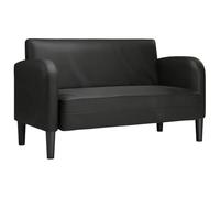 vidaXL Sofá Loveseat de Cuero sintética Color Negro de 110 cm, sofá, sofá tapizado, sofá de Dos plazas, sofá Cama, Asientos de Sala de Estar