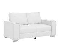 vidaXL Sofá Loveseat Blanco 120 cm en Cuero sintético