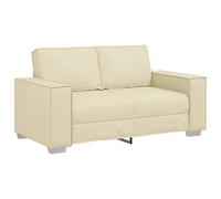 vidaXL Sofá de Dos plazas Crema Asientos Modernos de Cuero sintético | Diseño Compacto para Sala y Oficina | Muebles Interiores cómodos | Soporta 110 kg | Sofá Elegante