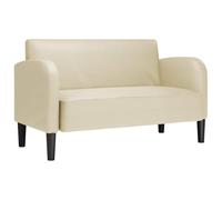 vidaXL Sofá Loveseat Color Crema 110 cm Cuero sintética, sofá, sofá tapizado, sofá de Dos plazas, sofá Cama, Asientos de Sala de Estar