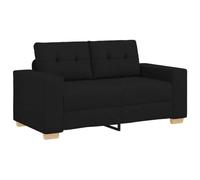 vidaXL Sofá Loveseat de Tela Negra de 120 cm