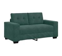 vidaXL Sofá Loveseat de Terciopelo Verde Oscuro de 120 cm, Diseño Compacto, Asientos Cómodos, Salas, Sofá Moderno y Elegante, Mueble Cool para tu Casa