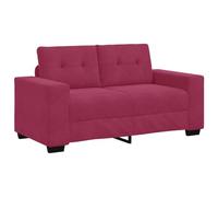 vidaXL Sofá loveseat en Terciopelo Rojo Vino de 120 cm, Compacto, con Asientos cómodos, Sala de Estar. Es un sofá Moderno y tapizado, Ideal para un hogar contemporáneo.