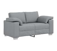 vidaXL Sofá Loveseat Moderno Gris Claro de 2 Plazas para Sala de Estar Diseño Compacto Materiales Duraderos Sofá Tapizado Cómodo con Cojines Muebles Contemporáneos Pequeños Asientos Interior