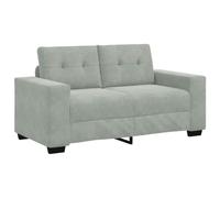 vidaXL Sofá Loveseat Gris Claro 120 cm Terciopelo, sofá, sofá de Dos plazas, Asientos de salón, sofá Cama, sofá tapizado, sofá de Dos plazas