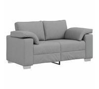 vidaXL Sofá Loveseat Gris Claro 160cm de - Sofá cómodo para Dos Personas, Ideal para la Sala. Diseño Moderno y fácil de cuidar, Mueble de Estilo Minimalista para Disfrutar del Confort en casa.