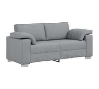 vidaXL Sofá Gris Claro Moderno de 2.5 Plazas con Cojines Muebles de Interior Material Transpirable Diseño Duradero para Sala de Estar Habitaciones Sofá 2 Asientos Contemporáneos Sofá Acolchado
