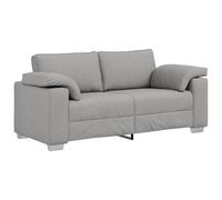 vidaXL Sofá Loveseat Gris Claro de de 140 cm - Un Asiento chido para tu Sala, cómodo y Duradero. Ideal para relajarte, con un diseño Moderno y fácil de cuidar.