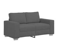 vidaXL Sofá biplaza de pana gris oscuro, asiento moderno de 120 cm para sala de estar/dormitorio, madera contrachapada resistente y marco de metal