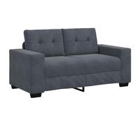 vidaXL Sofá Loveseat Gris Oscuro 120 cm Terciopelo, sofá, sofá de Dos plazas, Asientos de salón, sofá Cama, sofá tapizado, sofá de Dos plazas