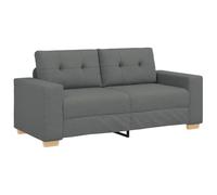 vidaXL Sofá Loveseat Gris Oscuro 140 cm de Tela, sofá, sofá de Dos plazas, Asientos de salón, sofá Cama, sofá tapizado, sofá de Dos plazas