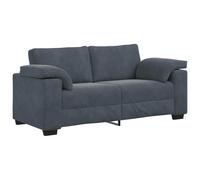 vidaxl - Sofá biplaza de terciopelo gris oscuro - Sofá de 2 plazas para sala de estar/dormitorio/estudio - 140 cm de ancho del asiento, construcción resistente, uso versátil