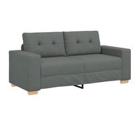 vidaXL Sofá Loveseat 2 plazas 140 cm Gris oscuro de tela