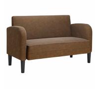 vidaXL Sofá Loveseat Marrón 110 cm Cuero Sintético, sofá, sofá tapizado, sofá de Dos plazas, sofá Cama, Asientos de Sala de Estar, sofá de Dos plazas