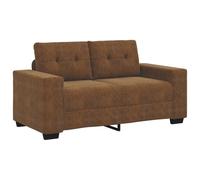 vidaXL Sofá loveseat marrón de para 2 Personas. Diseño Compacto y Elegante, Ideal para una Sala de Estar Moderna. Sofá Rectangular contemporáneo de Tela, soluciones de mobiliario e