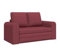 vidaXL Sofá Cama de Suelo 2-en-1 Rojo Vino 148x71x83 cm Tejido