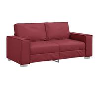 vidaXL Sofá Color Vino de 2.5 plazas cómodo para Sala de Estar diseño Moderno Marco Duradero fácil de Limpiar Cojines Removibles Muebles de Interior Asientos contemporáneos para 3 Personas