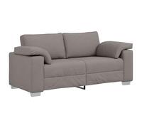 vidaXL Sofá Loveseat Taupe de 140 cm, con Asientos cómodos y Elegantes para tu hogar. Diseño Moderno y Duradero, fácil de Mantener Sala de Estar y da Esa Onda Minimalista.