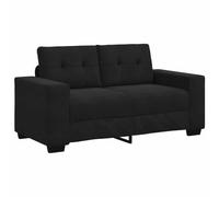vidaXL Sofá Loveseat de 2 plazas Terciopelo Negro 120 cm