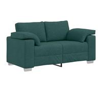 vidaXL Sofá Loveseat Verde Oscuro de 120 cm, en Tela, Moderno para 2 Personas Sala de Estar, cómodo y Duradero. Muebles de Interior para Relajarse, diseño fácil de cuidar, sofá min
