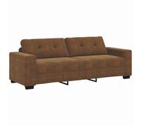 vidaXL Sofá marrón Moderno de 3 plazas, fácil de armar. Ideal para la Sala, Tiene un diseño Duradero y es súper cómodo para relajarte. Es un sofá Rectangular de Tela, hogar.