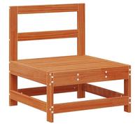 vidaXL Sofá Medio de Jardín Pino Macizo Marrón Cera 62 x 62 x 70,5 cm, Sofá Exterior Contemporáneo, Asientos Modulares, Unidades para Jardín y Terraza, Seccional Rectangular de Madera de Pino para un