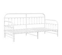 vidaXL Sofá Moderno Blanco con Cama Nido - Diseño Convertible, Ideal para Ahorrar Espacio, Estructura Metálica Resistente Que Soporta 150 kg, Habitaciones Pequeñas o Áreas de Estar