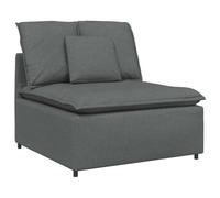 vidaXL Sofá Modular con módulo Central y Cojines Gris Oscuro 100 cm, sofá Modular, sofá Central, sofá Modular Central, sofá seccional, sofá intermedio