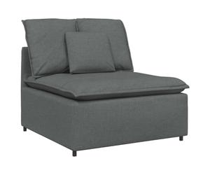 vidaXL Sofá Modular con módulo Central y Cojines Gris Oscuro 100 cm