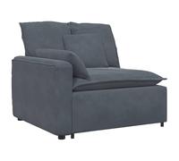 vidaXL Sofá Modular con reposabrazos y Cojines Gris Oscuro 100 cm, sofá Modular, sofá con reposabrazos, seccional contemporáneo, sofá seccional