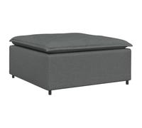 vidaXL Sofá Modular con reposapiés, Gris Oscuro, 100 x 100 x 48 cm