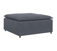 vidaXL Sofá Modular con reposapiés, módulo Gris Oscuro, 100x100x48 cm, sofá Modular, sofá con reposapiés, otomana, sofá seccional