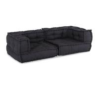 vidaXL Puf Modular Tela Antracita 140x70x36 cm, sofá, sofá Convertible, sofá de Tela, sofá Modular, cojín de palets, sofá de Suelo, sofá