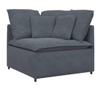 vidaXL Sofá Modular de Esquina con Cojines Gris Oscuro 100 cm, sofá Modular, sofá de Esquina, sofá seccional contemporáneo, sofá seccional