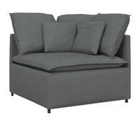 vidaXL Sofá Modular de Esquina con Cojines Gris Oscuro 100 cm, sofá Modular, sofá de Esquina, sofá seccional contemporáneo, sofá seccional
