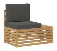 vidaXL Sofá Modular de Exterior con cojín Blanco 91 x 63 x 73 cm