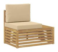 vidaXL Sofá Modular de Exterior con cojín Blanco 91 x 63 x 73 cm