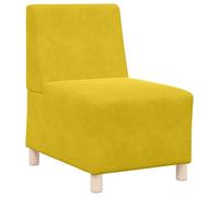 vidaXL Sofá Modular sin Brazos Amarillo 55 cm Terciopelo